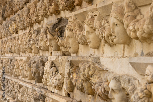 Intricate Stone Carvings at Aphrodisias: Timeless Faces of Ancient Art in Turkey's Archaeological Treasure