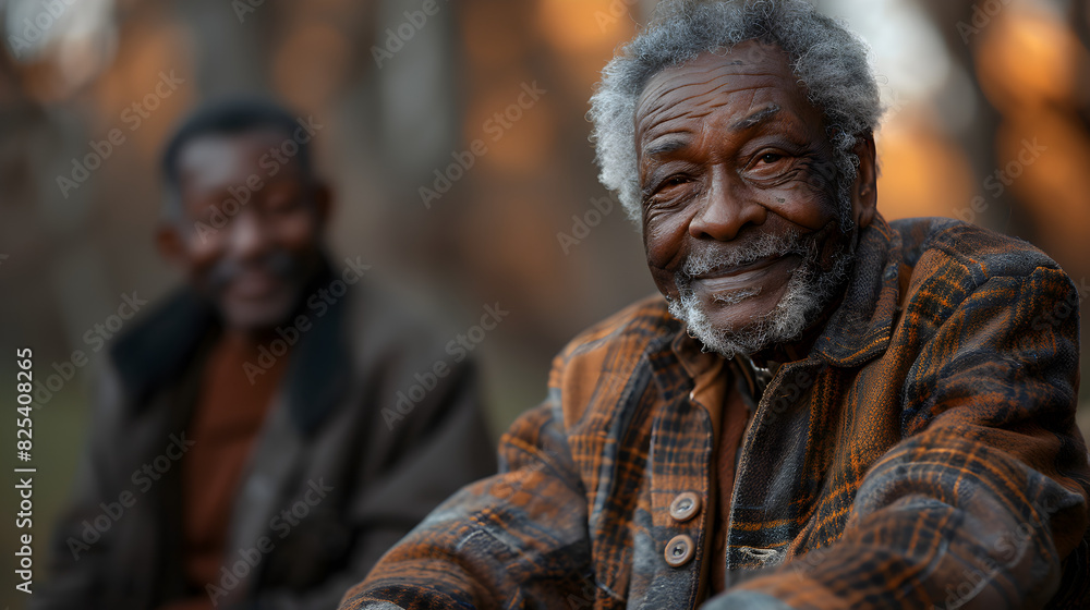 Two men smiling and looking at the camera Two men smiling and looking at the camera