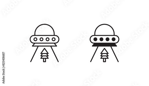 Abduction icon design with white background stock illustration