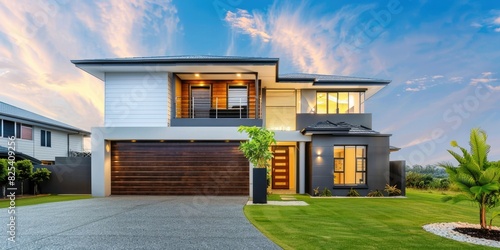 Modern exterior with drivew...