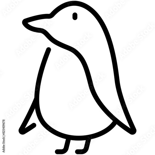 penguin line icon
