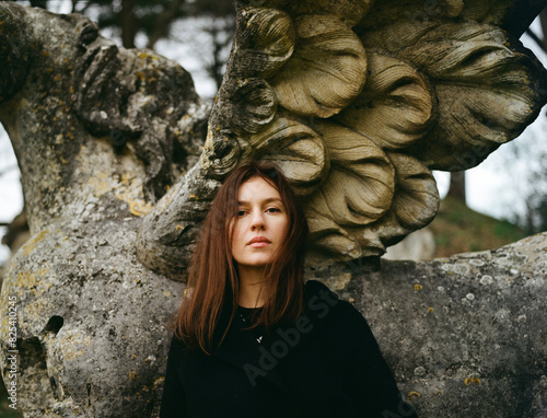 Woman Posing With Pegasus