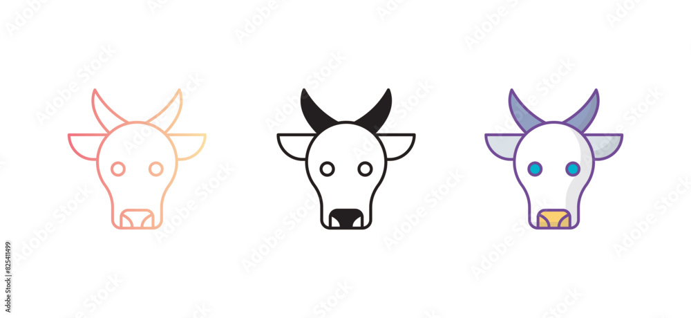 Cow icon design with white background stock illustration Cow icon design with white background stock illustration