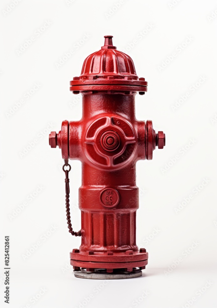 Red Fire Hydrant Against White Background Red Fire Hydrant Against White Background