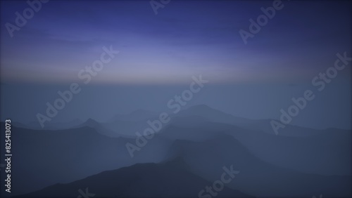 Subdued Mountain Layers at Twiligh photo