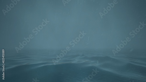 Turbulent Seascape with Rain and Snow photo