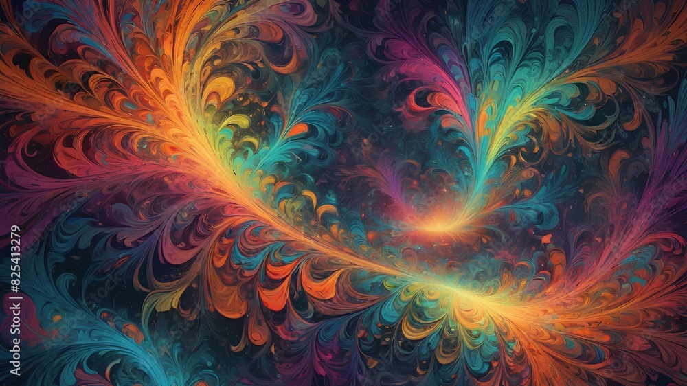 Mystical psychedelic colorful rainbow style abstract background as a fantasy seamless pattern Mystical psychedelic colorful rainbow style abstract background as a fantasy seamless pattern
