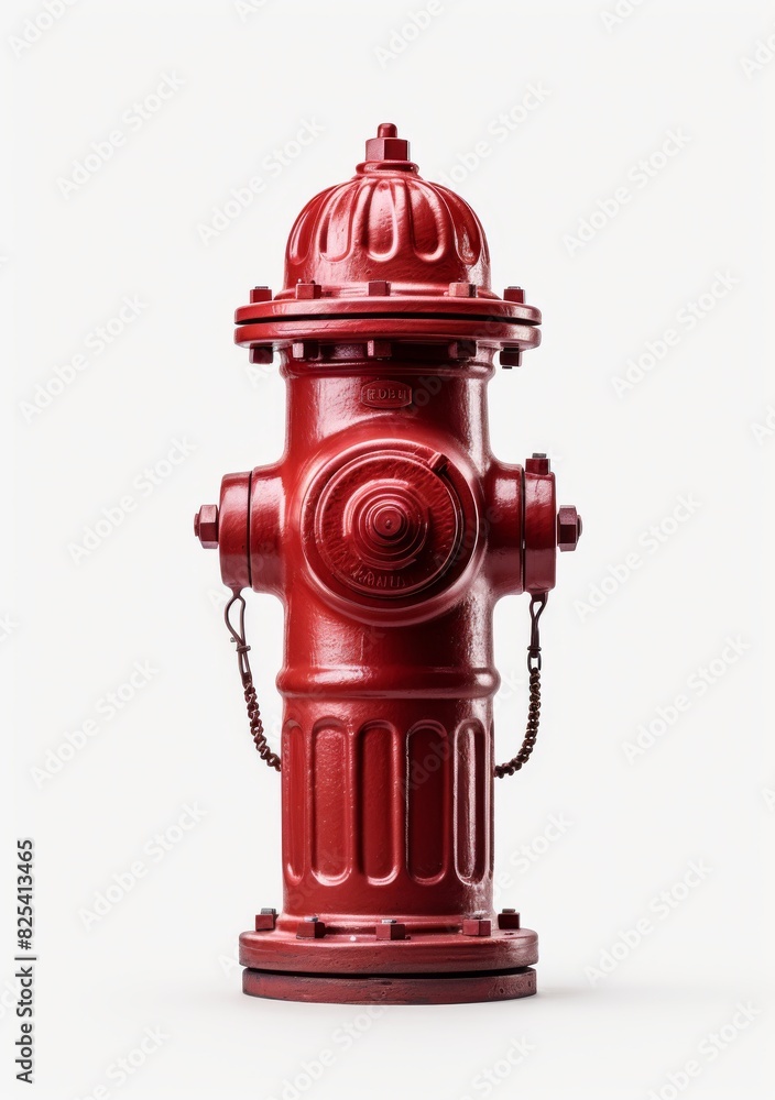 Red Fire Hydrant on White Background Red Fire Hydrant on White Background