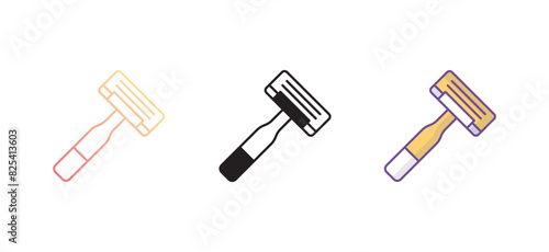 Razor icon design with white background stock illustration