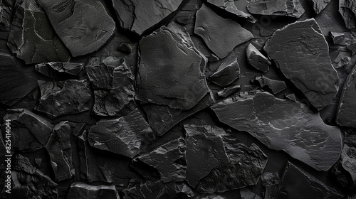 Black slate stone texture as a background element