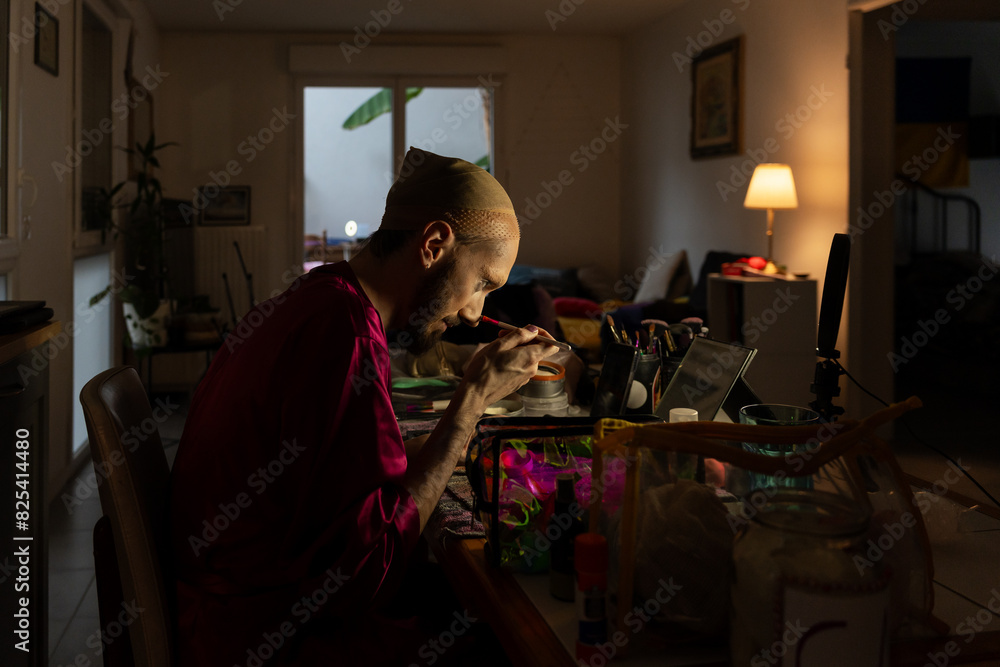 Transgender Person At Home. Transgender Person At Home.