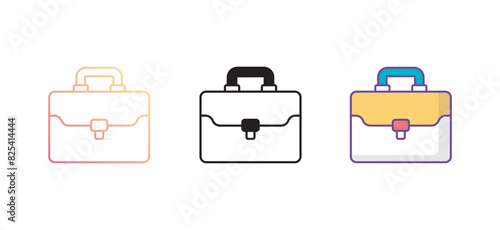 briefcase icon design with white background stock illustration
