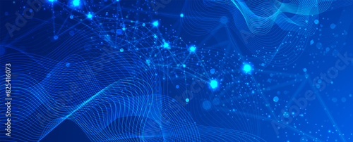 Technology abstract futuristic science background for internet business. Big data concept. Vector art.