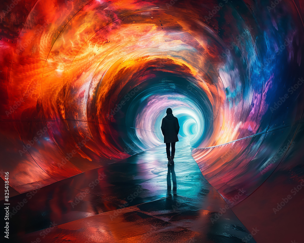 Quantum Traveller, Portable wormhole device, Shifting through dimensions, A world of possibilities, Digital art, Silhouette lighting, Chromatic Aberration Quantum Traveller, Portable wormhole device, Shifting through dimensions, A world of possibilities, Digital art, Silhouette lighting, Chromatic Aberration