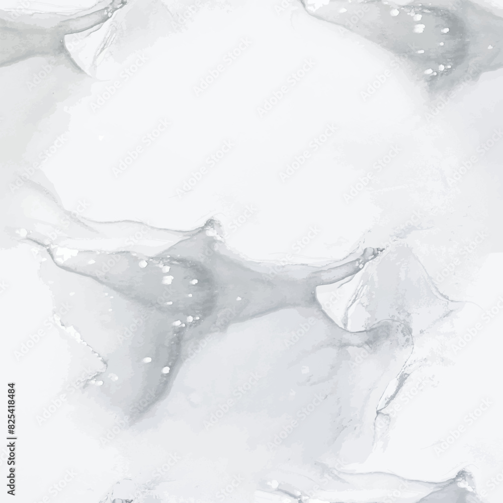 White Marble Floor Texture. Grey Seamless Background. Grey Marble Watercolor. Light Rock Slate. Light Alcohol Ink Marble. White Water Color Background. Grey Vector Pattern. Modern Abstract Template.