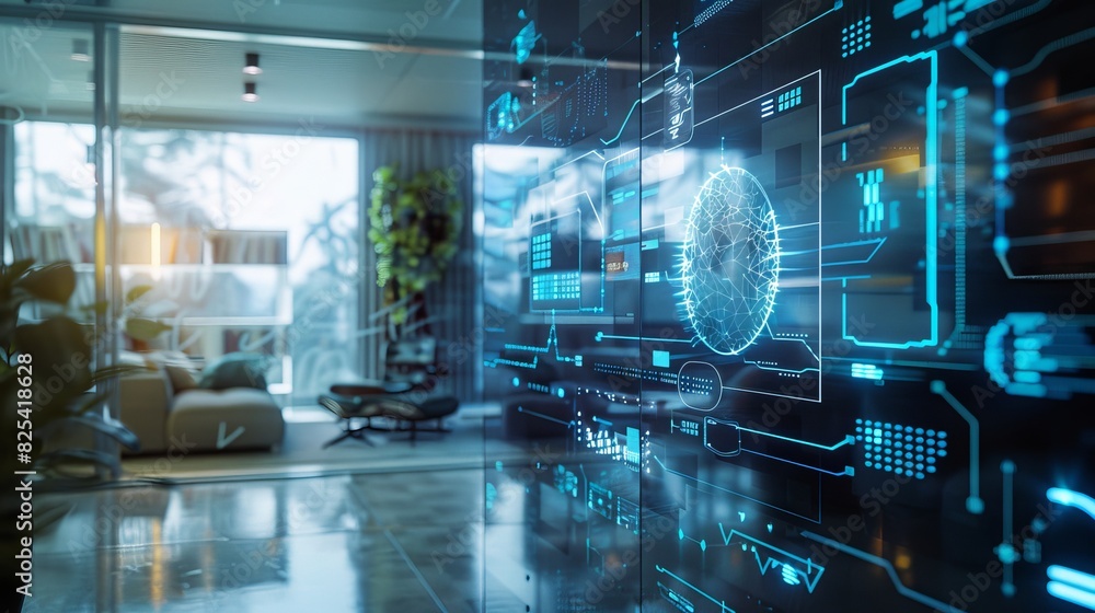 A futuristic holographic display of a network diagram in a high-tech office, showcasing advanced networking technologies. A futuristic holographic display of a network diagram in a high-tech office, showcasing advanced networking technologies.