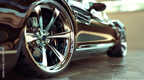 A Luxury Six Spoke 3d Alloy Car Wheels photo