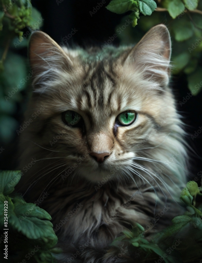 retrato de um gato misterioso retrato de um gato misterioso
