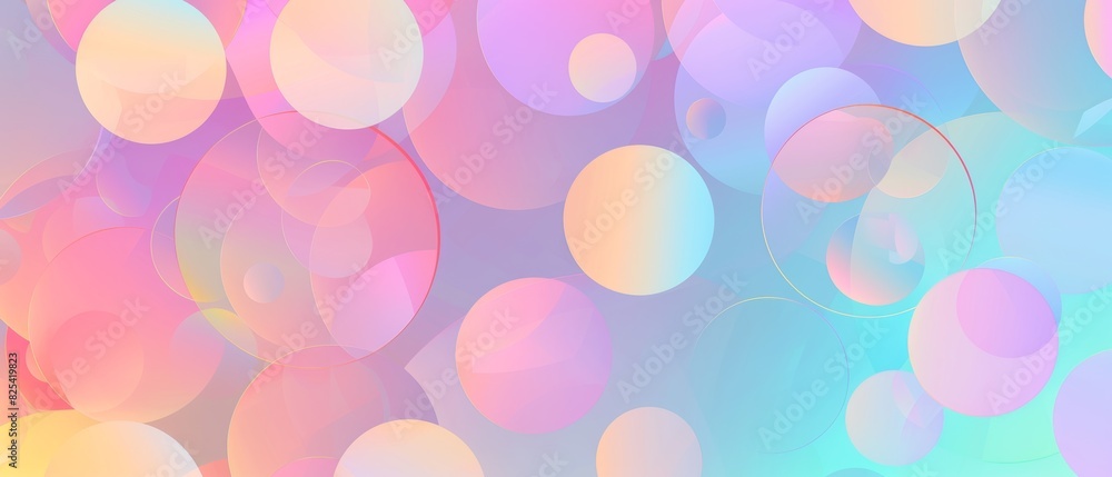 abstract background with colorful circles, pastel colors, in the style of watercolor Generative AI