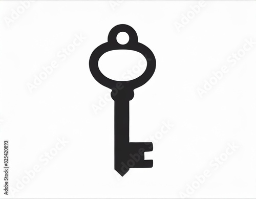 lock key vector icon on white background, logo