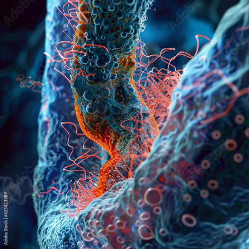 The structure of a muscle cell reveals the intricate process of contraction. This fundamental mechanism involves the sliding of actin and myosin filaments,generating force and movement.The coordinated