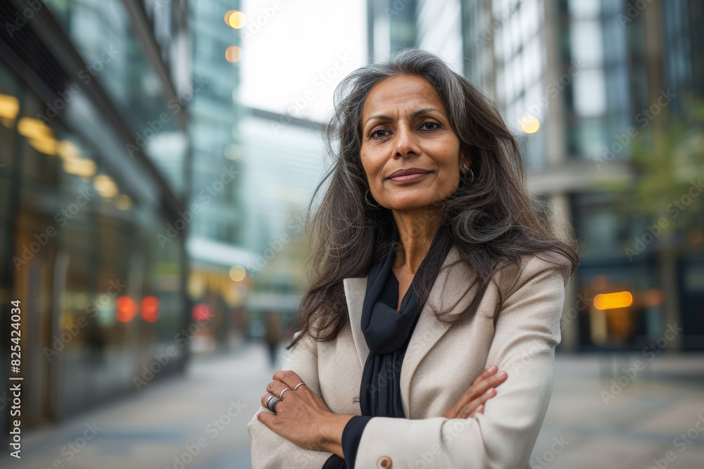 Beautiful Diverse Businesswoman in Modern Cityscape Beautiful Diverse Businesswoman in Modern Cityscape