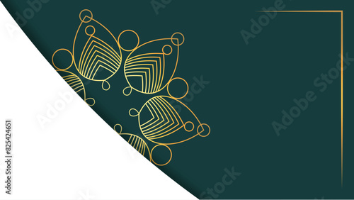 Abstract luxury golden mandala background. Ornamental mandala design for card, cover, banner, invitation card. (ID: 825424651)