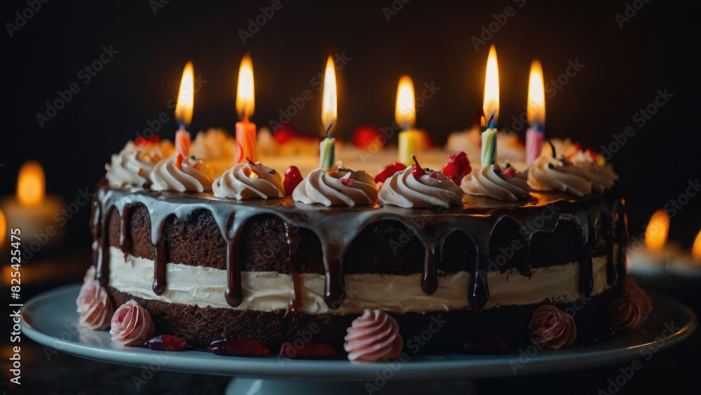 birthday cake with candles birthday cake with candles