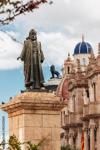 The statue of Francesco de Vinate, Valencia, Spain. photo