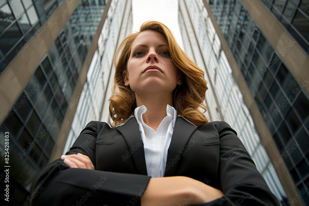 Confident Businesswoman in Urban Environment Confident Businesswoman in Urban Environment