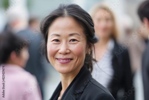 Beautiful Diverse Businesswoman Portrait in Urban Environment 