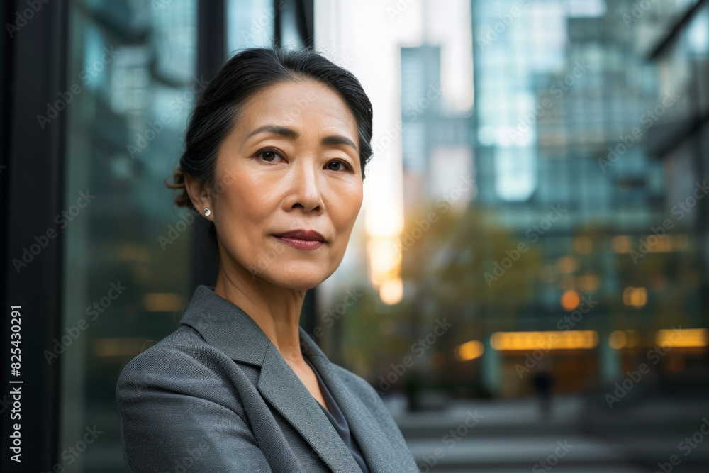 Confident Multicultural Businesswoman in Modern Cityscape Confident Multicultural Businesswoman in Modern Cityscape