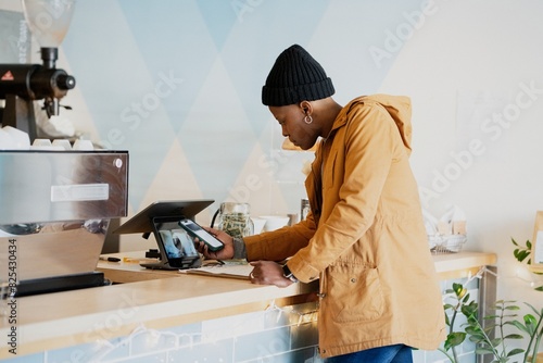 Quick Phone Payment at the Counter photo