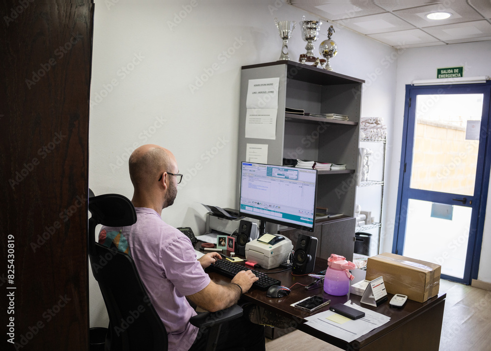 Businessman working at his desk Businessman working at his desk