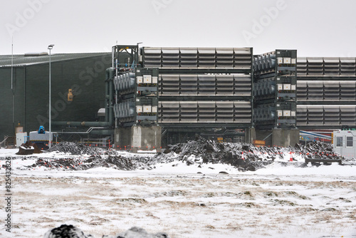 Carbon capture infrastructure under construction photo