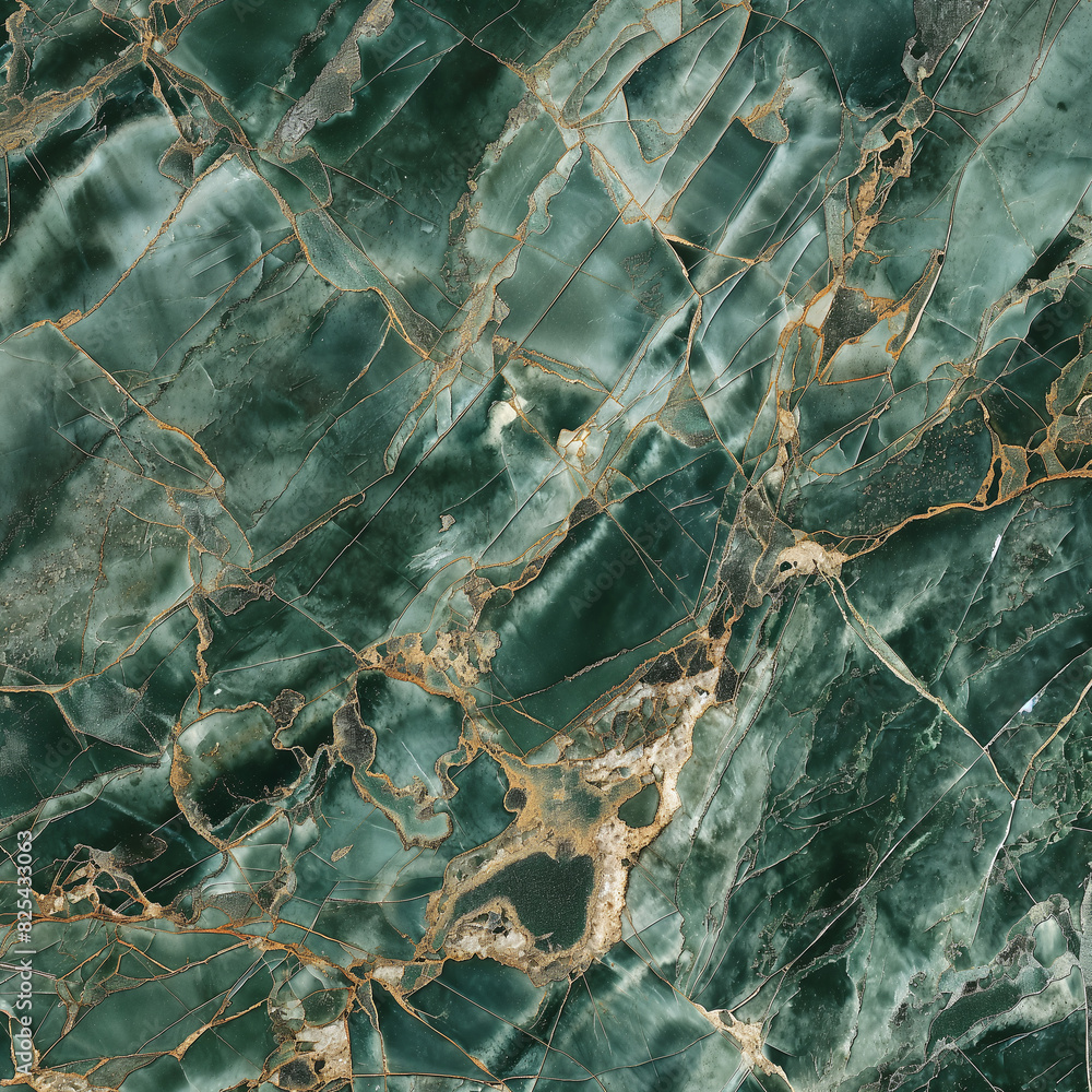 Green marble textured surface background. square 1:1 format