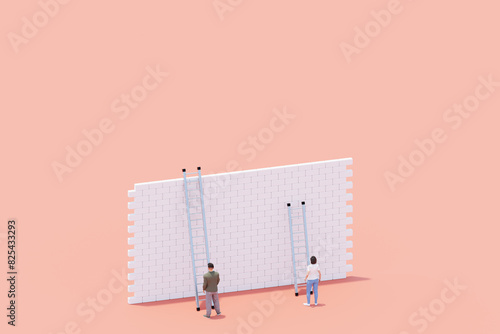 Inequality, gender, age, wealth gap concept 