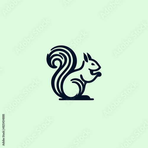 squirrel logo icon concept design