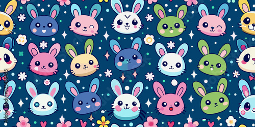 Adorable Seamless Bunny Pattern for Tiling Designs