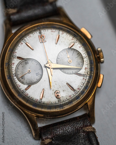 Vintage chronograph watch dial