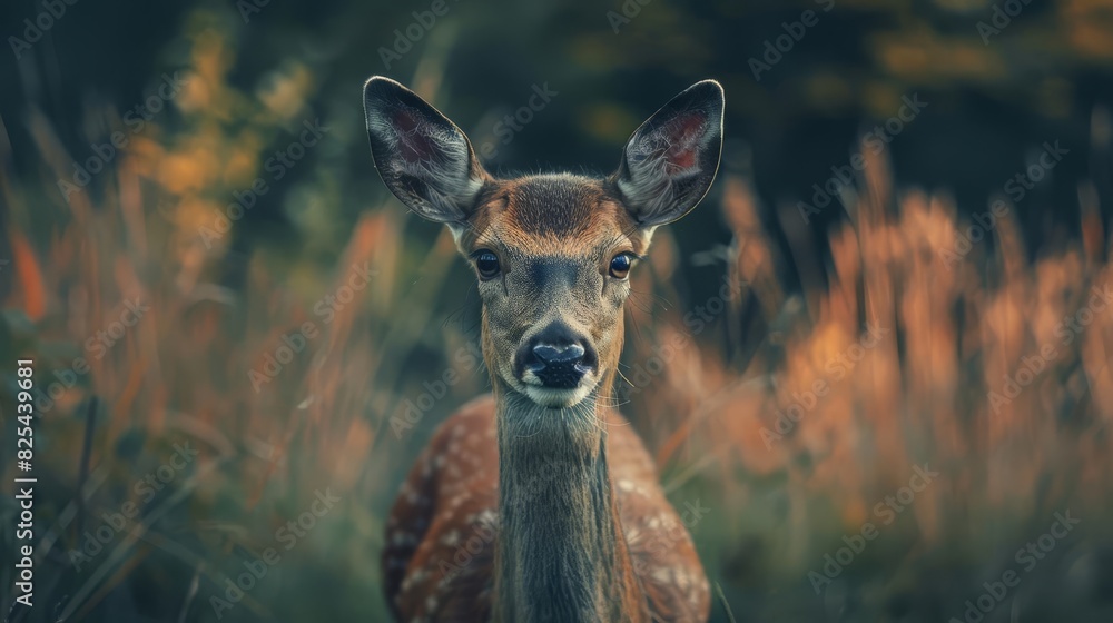 cinematic and dramatic portrait image of a deer in natural habitat wildlife photography cinematic and dramatic portrait image of a deer in natural habitat wildlife photography