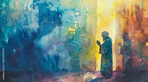 Pharisee and the tax collector praying