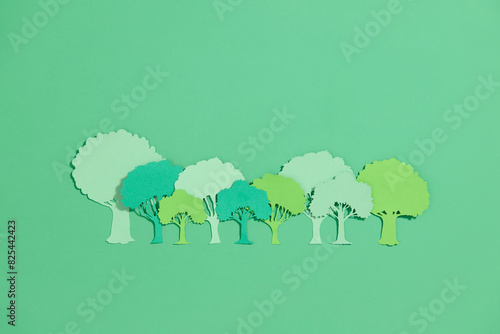 Minimalism deign in paper cut and craft style