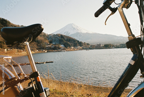 Mountain Fuji and a bicycle photo