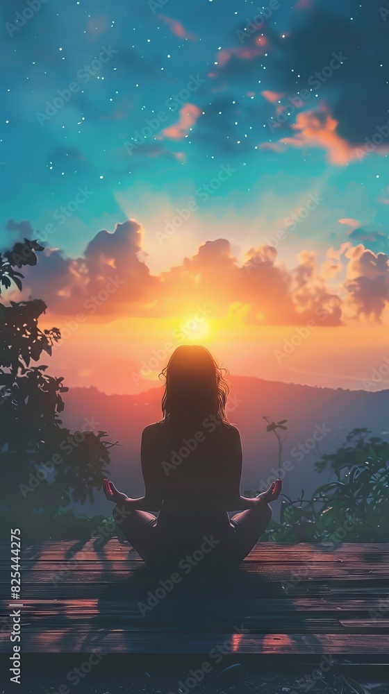 Blissful meditation background for relaxation
