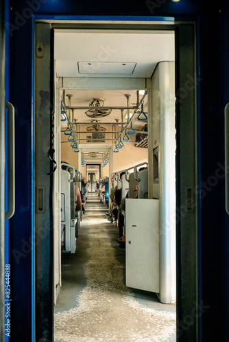 Interior of the Sri Lankan train photo