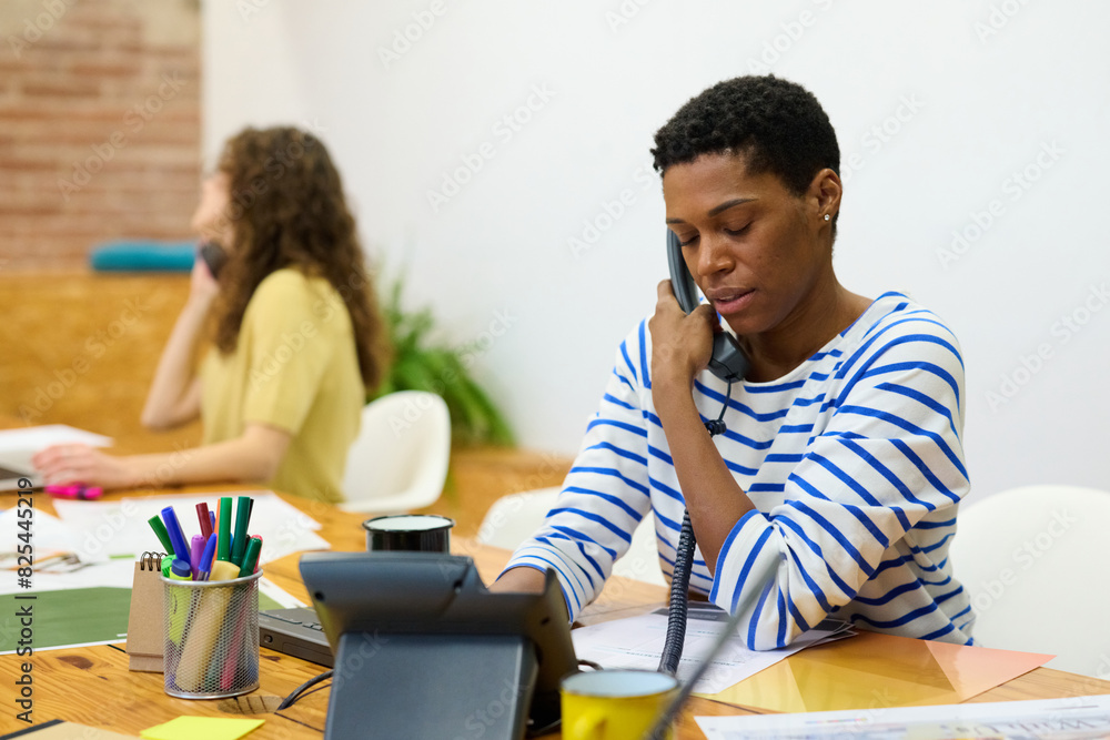 Businesswoman talking on phone