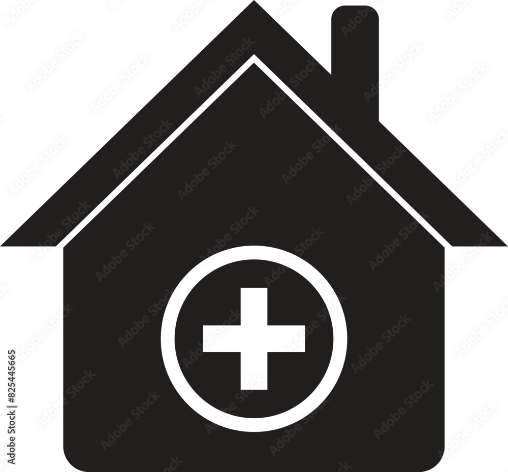 Hospital building icon isolated on white background . Vector illustration Hospital building icon isolated on white background . Vector illustration