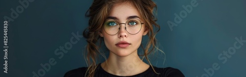 Woman Wearing Glasses and Black Shirt