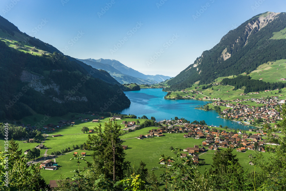 Lake Lungern Panoramic View Lake Lungern Panoramic View